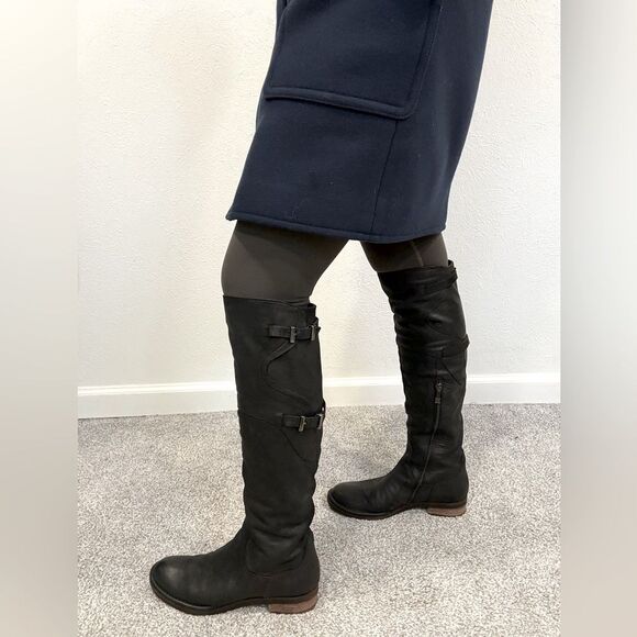 Alberto Fermani Black Leather Over the Knee Riding Boots 37.5 EUC - Picture 6 of 8